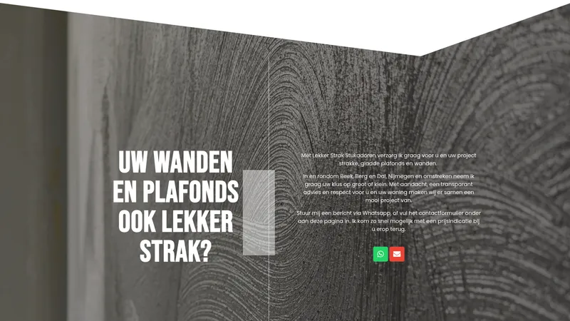 Website van Lekker Strak Stukadoren