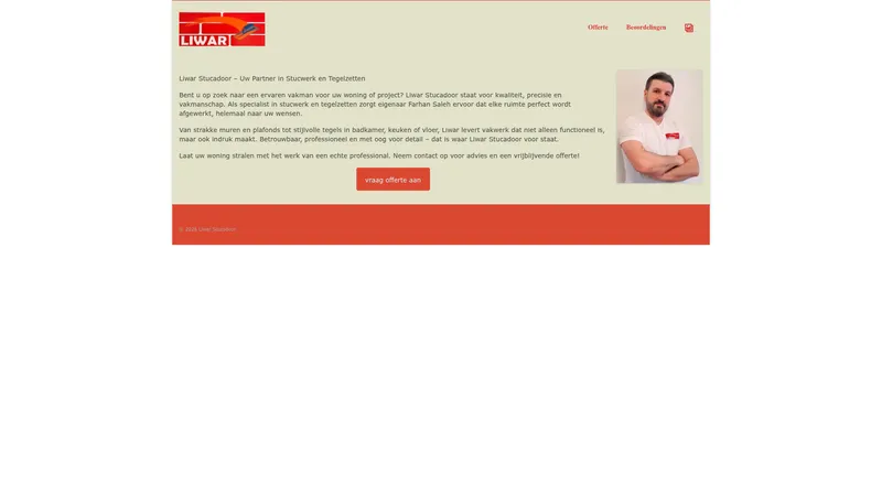 Website van Liwar Stucadoor