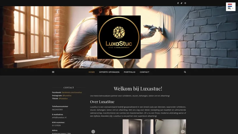 Website van LuxaStuc Stukadoor- & Schilderwerk