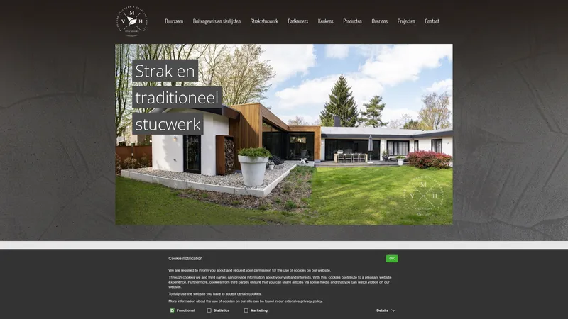 Website van M.v.H. Stucadoorsbedrijf