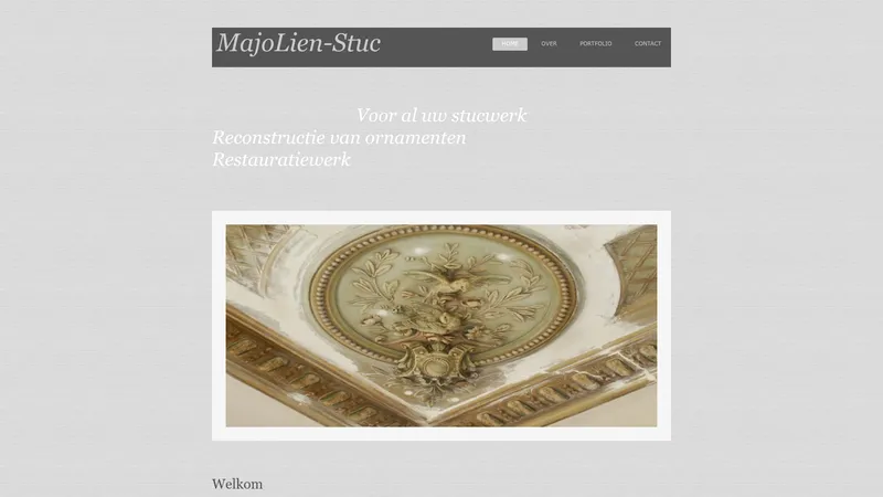 Website van MajoLien-Stuc sadhoe stukadoors & Restauratiewerk