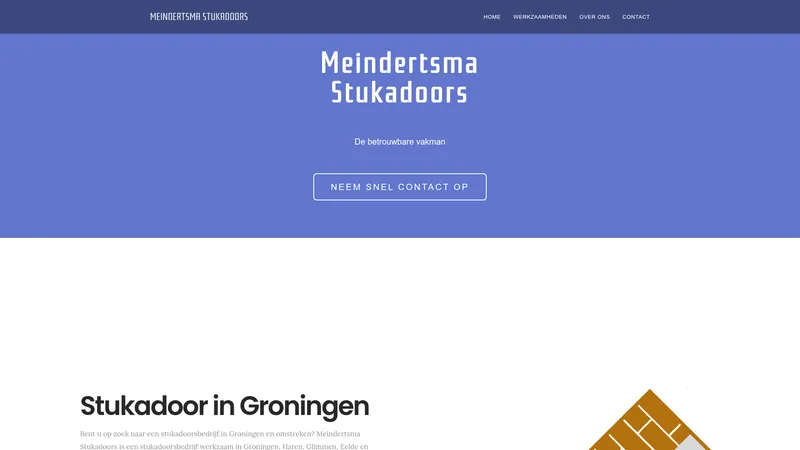 Website van Meindertsma Stukadoors