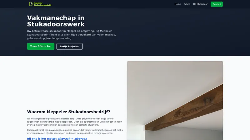 Website van Meppeler Stukadoorsbedrijf