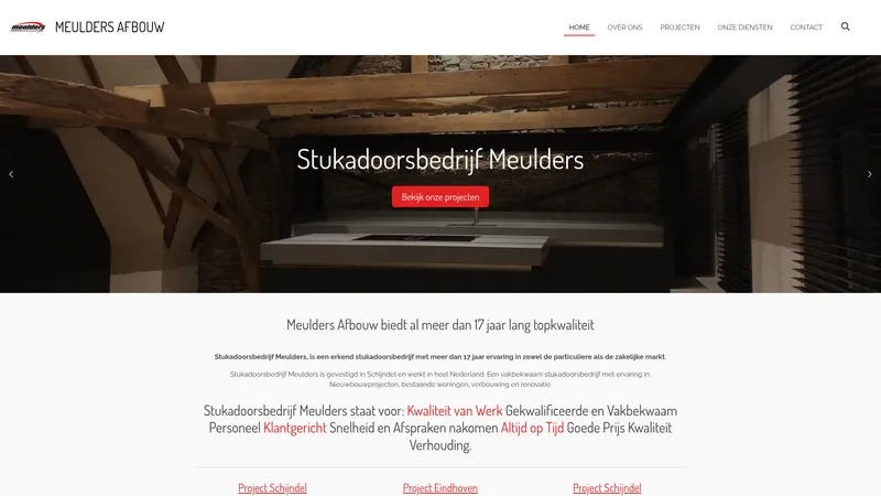 Website van Meulders Afbouw B.V.