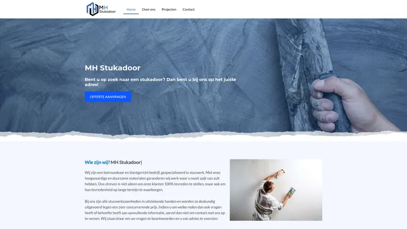 Website van MH Stukadoor