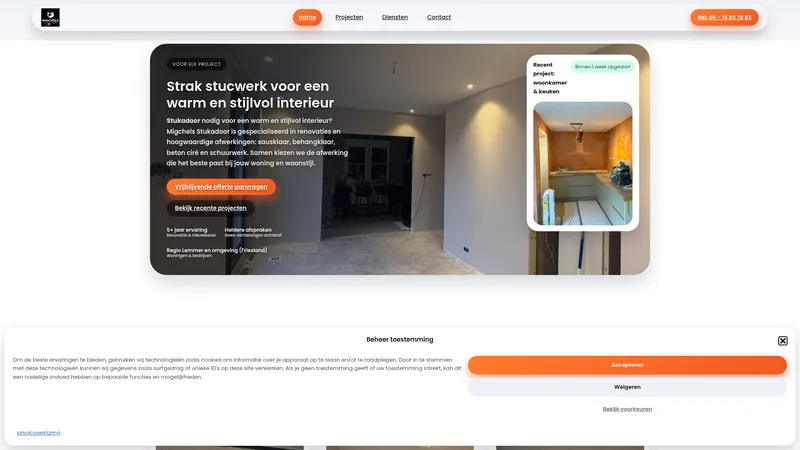 Website van Migchels stukadoor