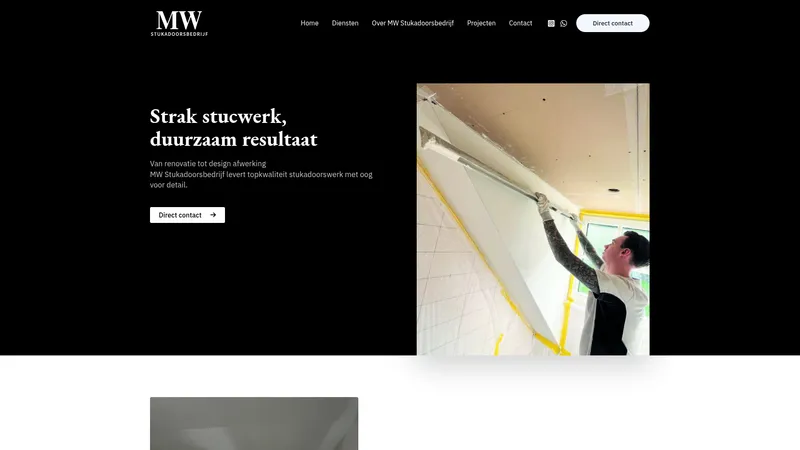 Website van MW Stukadoorsbedrijf