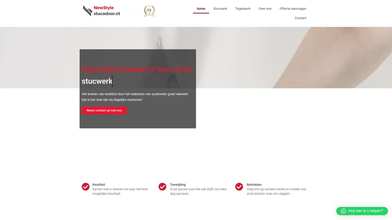 Website van New Style Stucadoorsbedrijf