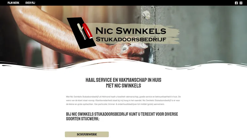 Website van Nic Swinkels Stukadoorsbedrijf