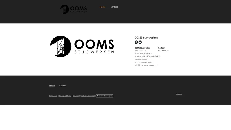 Website van Ooms Stucwerken
