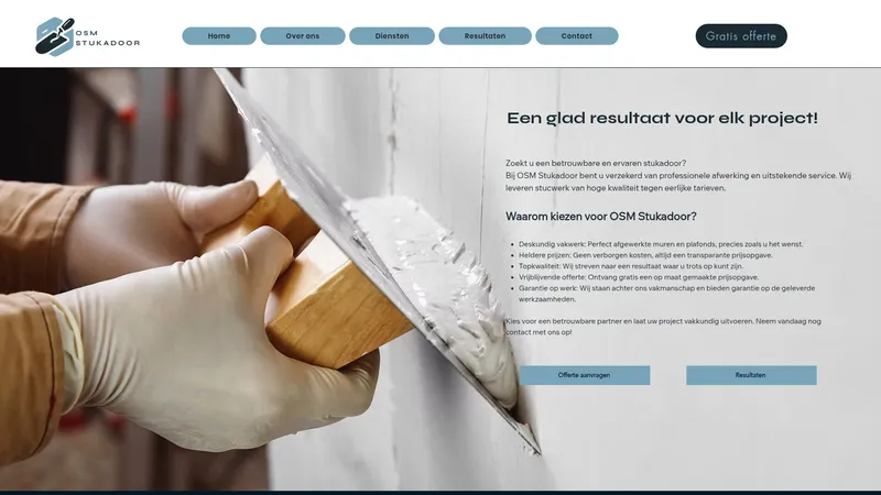 Website van OSM Stucwerk