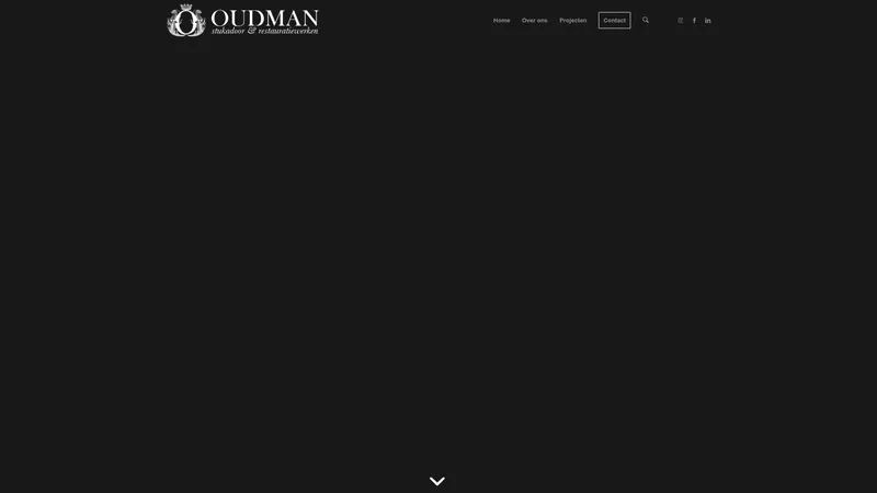 Website van Oudman Stukadoor en restauratie specialist V.O.F