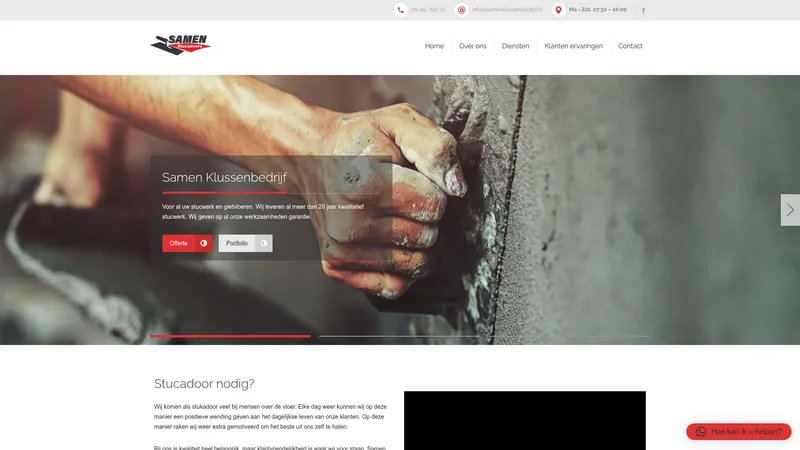 Website van Pro Stukadoorsbedrijf Noord Holland