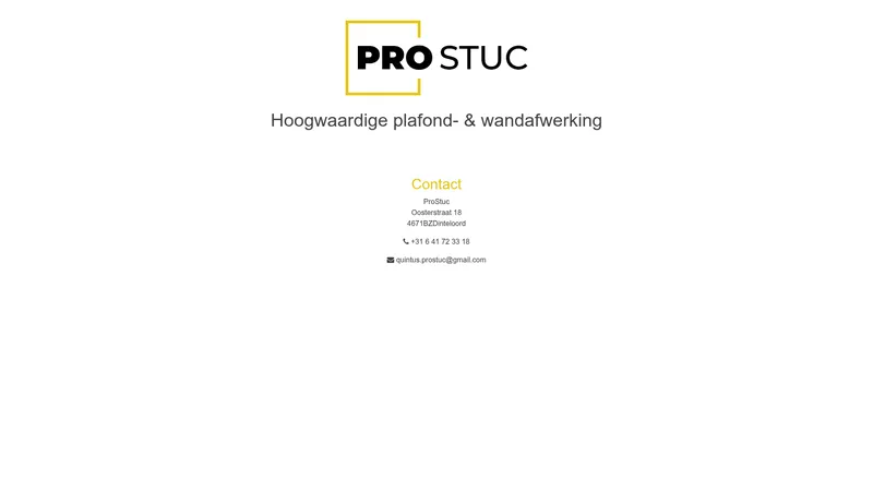 Website van ProStuc