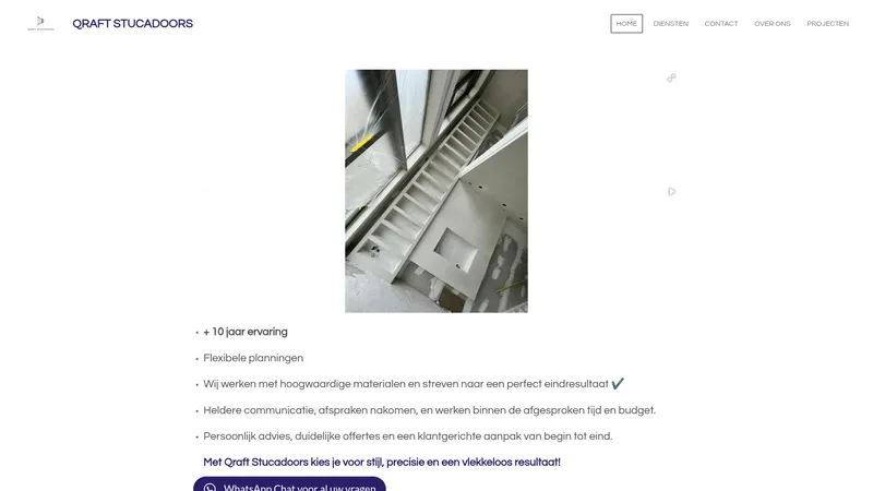 Website van Qraft Stucadoors