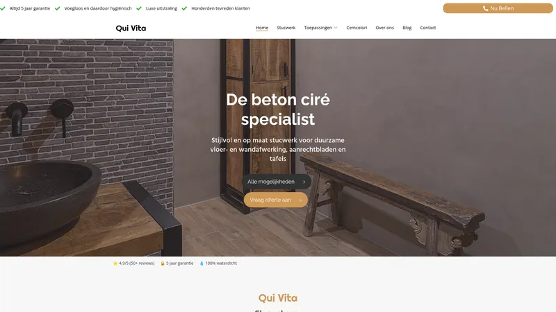 Website van Qui Vita