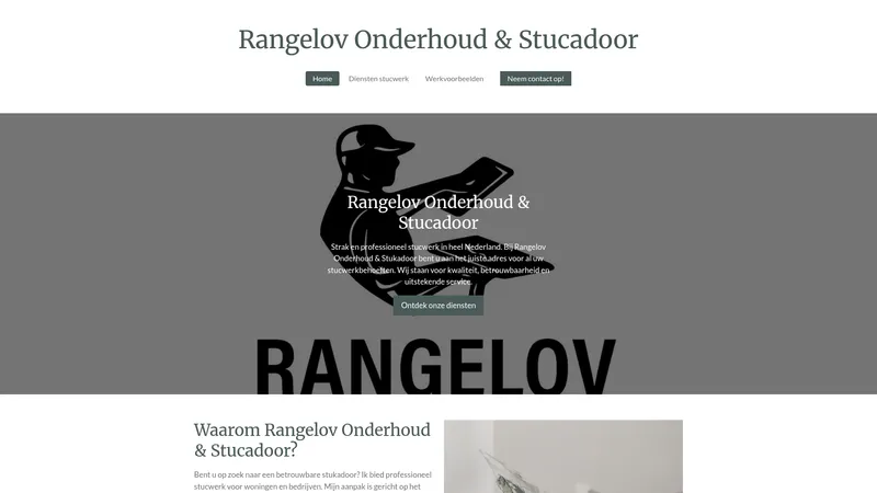 Website van Rangelov & onderhoudsbedrijf