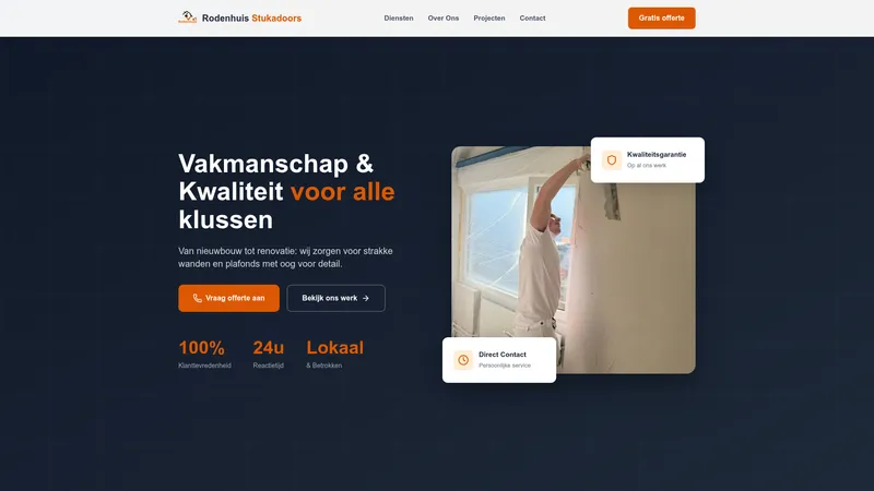 Website van Rodenhuis stukadoors