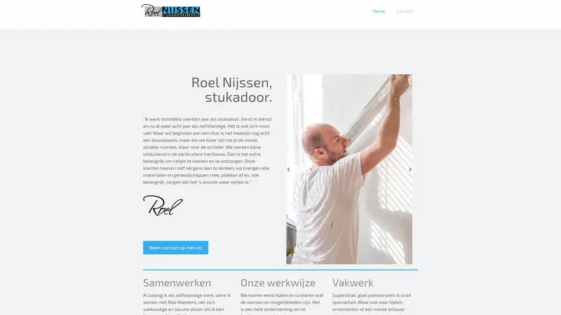 Website van Roel Nijssen Stukadoorsbedrijf