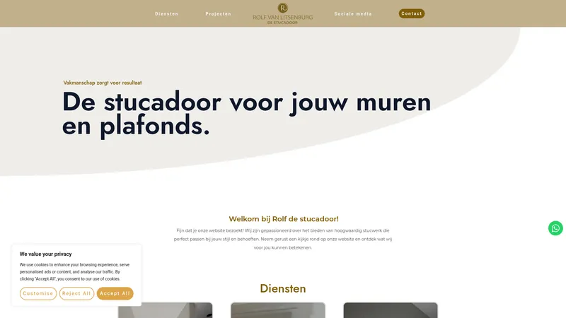 Website van Rolf van Litsenburg De Stucadoor
