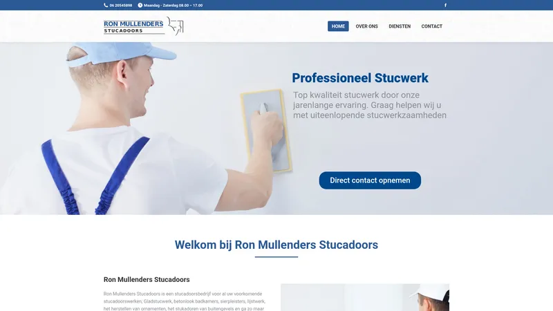 Website van Ron Mullenders Stucadoors