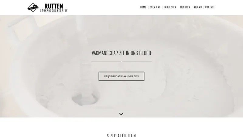 Website van Rutten Stukadoorsbedrijf