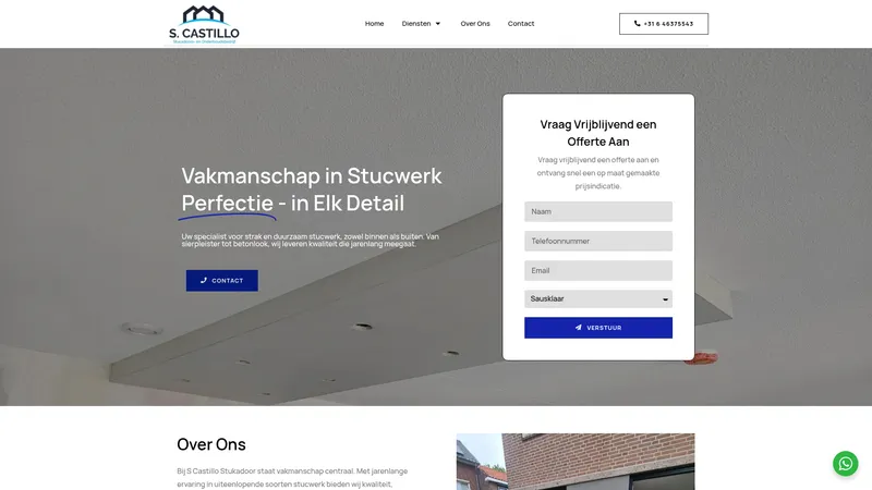 Website van S.castillo.stukadoors&onderhoudsbedrijf