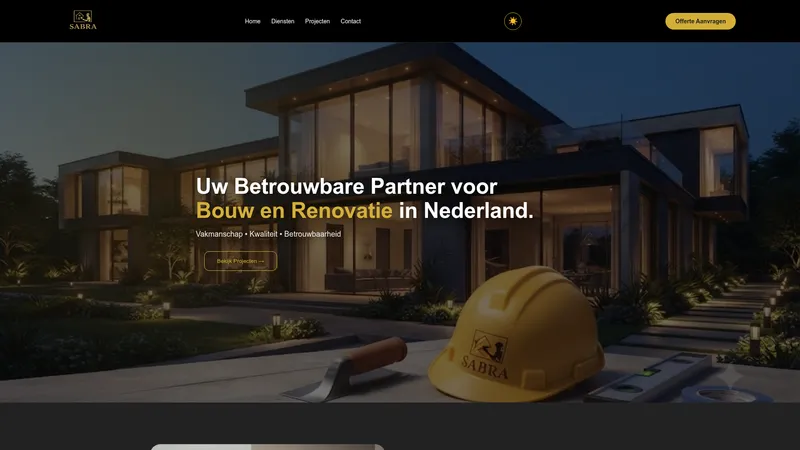 Website van Sabra stukadoorsbedrijf