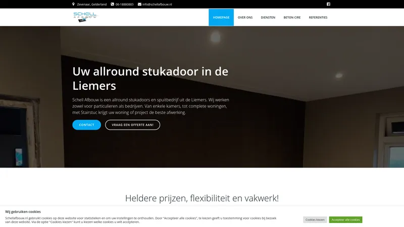 Website van Schell Afbouw