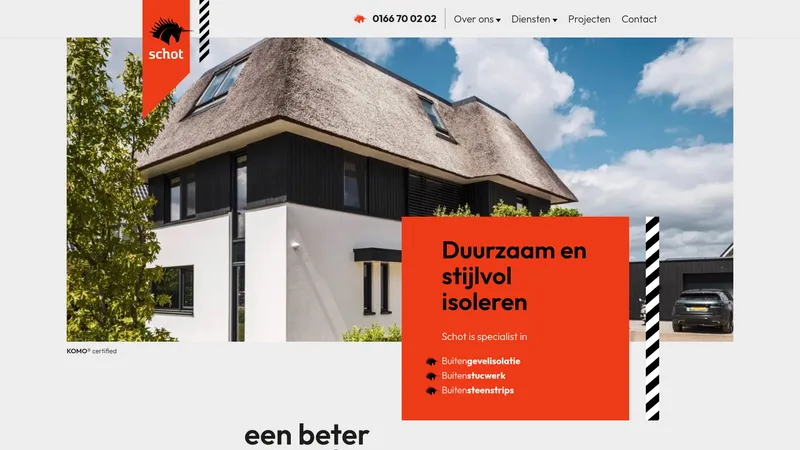 Website van Schot Gevelisolatie B.V.