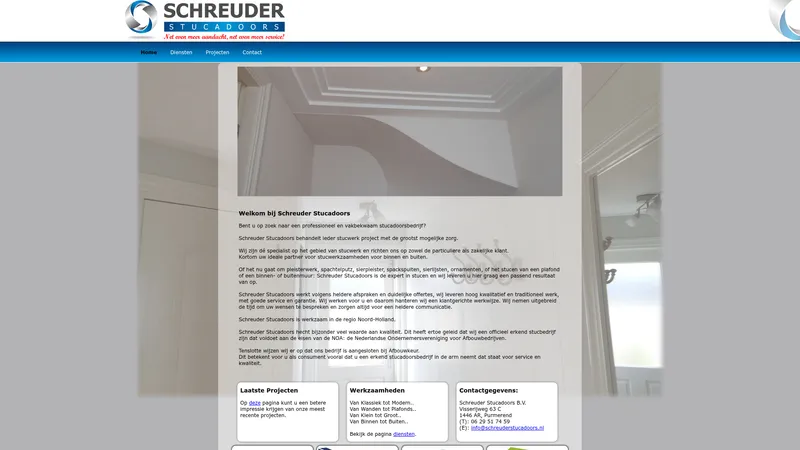 Website van Schreuder stucadoors B.V.