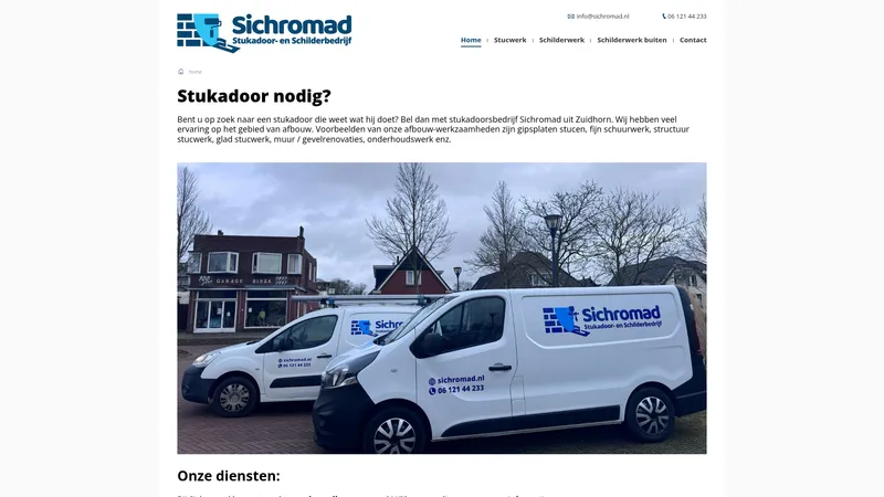 Website van Sichromad Schilder- en Stukadoorsbedrijf