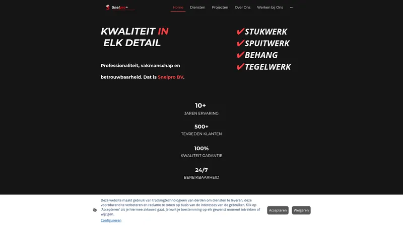 Website van Snelpro B.V