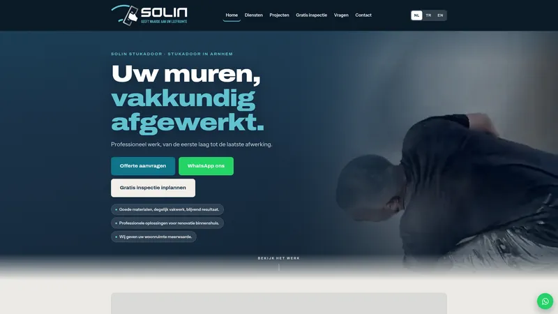Website van Solin Stukadoor