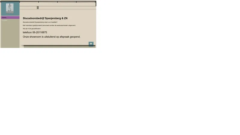 Website van Spanjersberg & Zoon