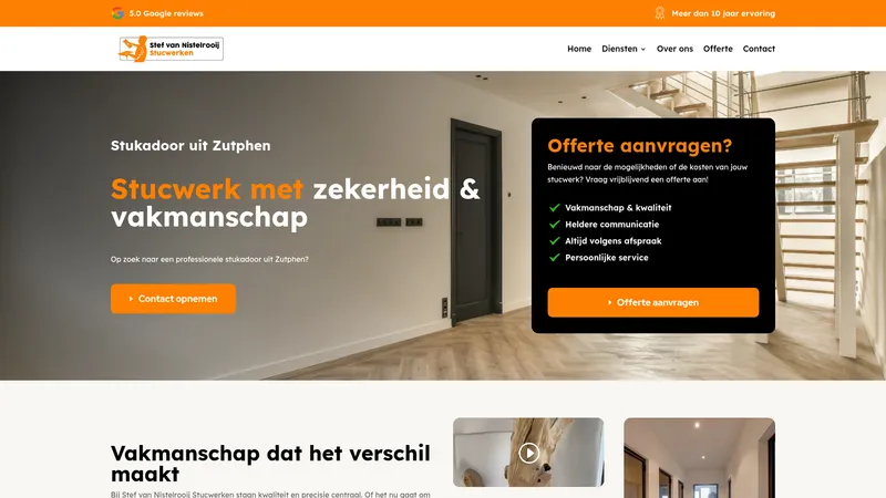 Website van stef van nistelrooij stucwerken