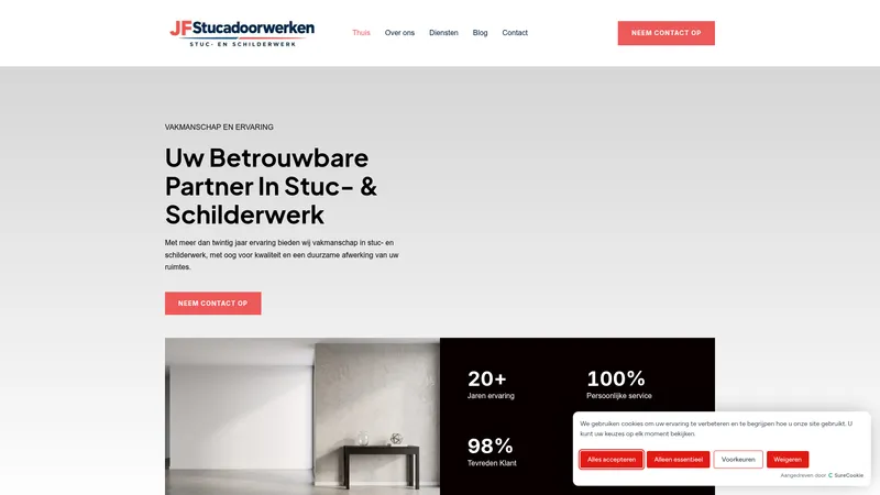 Website van Stuc- en Schilderwerk Jacek Filipkowski