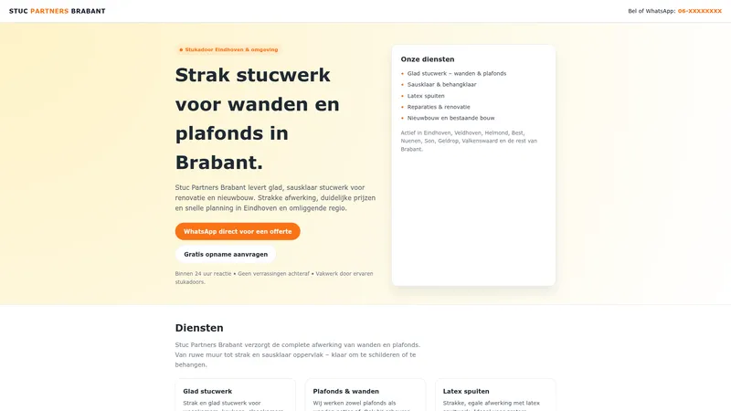 Website van Stuc Partners Brabant