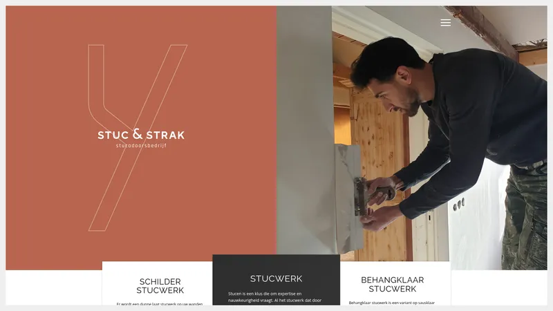 Website van Stuc & Strak Stukadoor
