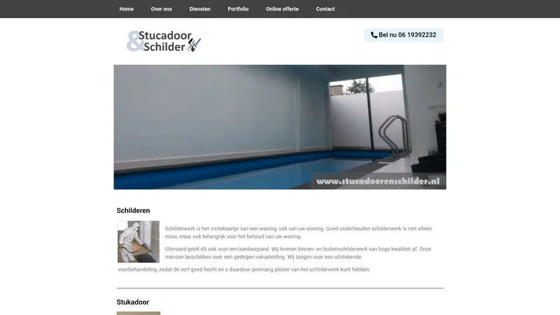 Website van Stucadoor en Schilder