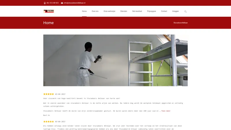 Website van Stucadoors 4elkaar