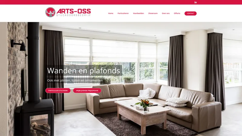 Website van Stucadoorsbedrijf Arts B.V.