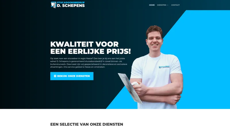 Website van Stucadoorsbedrijf D. Schepens