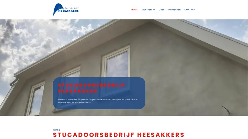 Website van Stucadoorsbedrijf Heesakkers