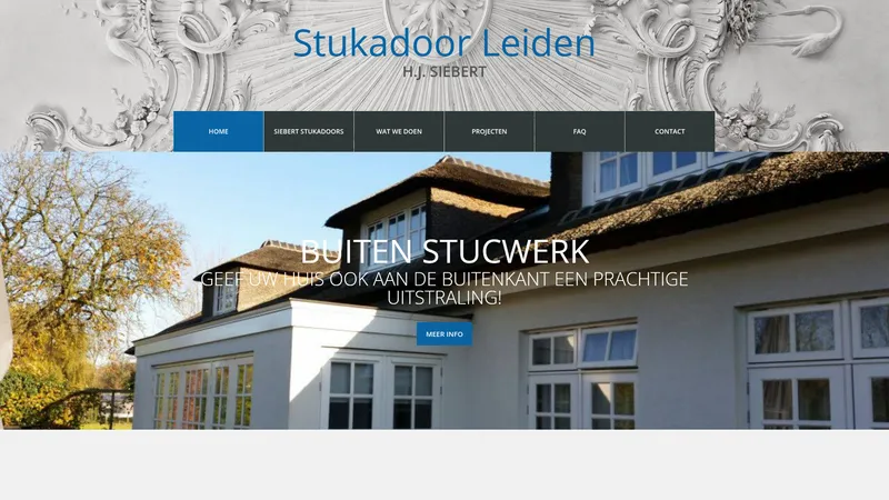 Website van Stucadoorsbedrijf HJ Siebert B.V