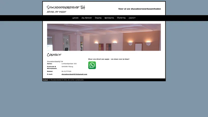 Website van Stucadoorsbedrijf JH