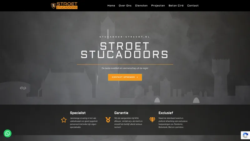 Website van Stucadoorsbedrijf Stroet