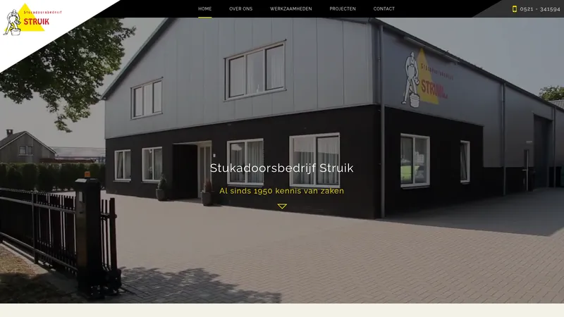 Website van Stucadoorsbedrijf Struik BV