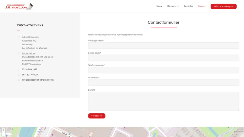 Website van Stucadoorsbedrijf van Loon