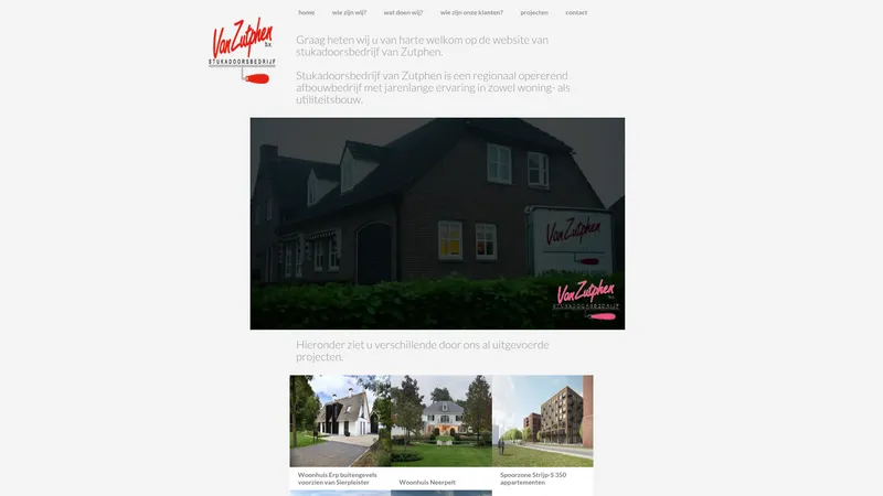Website van Stucadoorsbedrijf van Zutphen B.V.